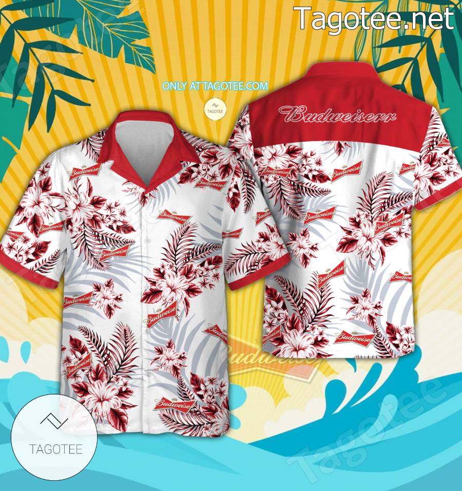 Budweiser Logo Hawaiian Shirt And Shorts - EmonShop