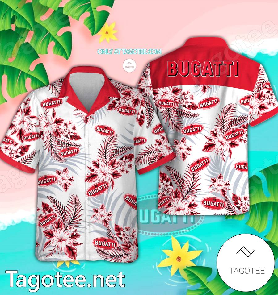 Bugatti Logo Hawaiian Shirt And Shorts - EmonShop