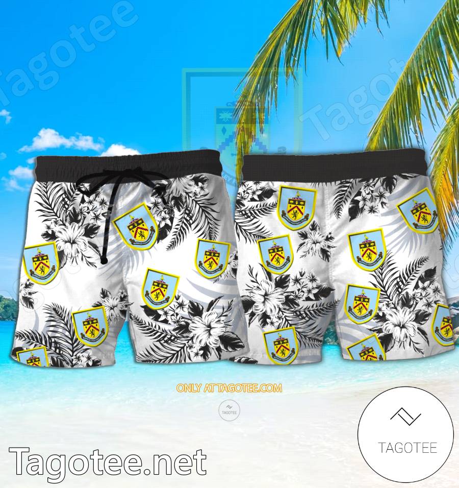 Burnley Football Club Logo Hawaiian Shirt And Shorts - BiShop a