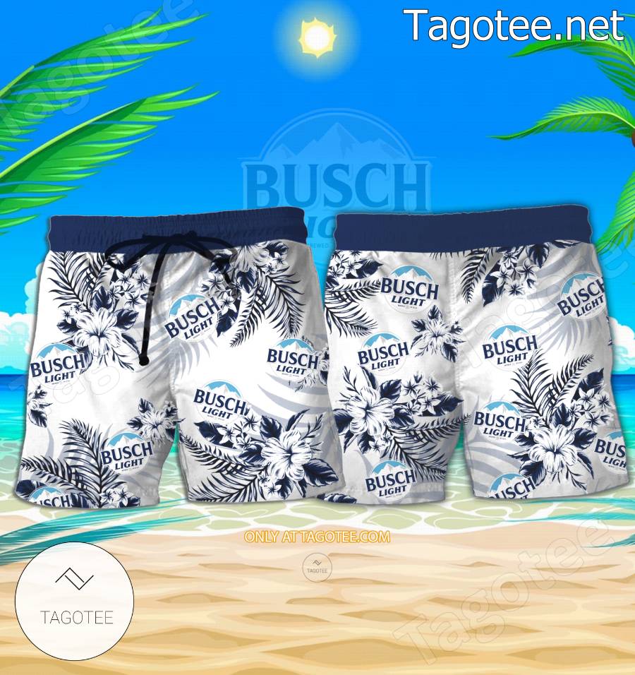 Busch Light Logo Hawaiian Shirt And Shorts - EmonShop a