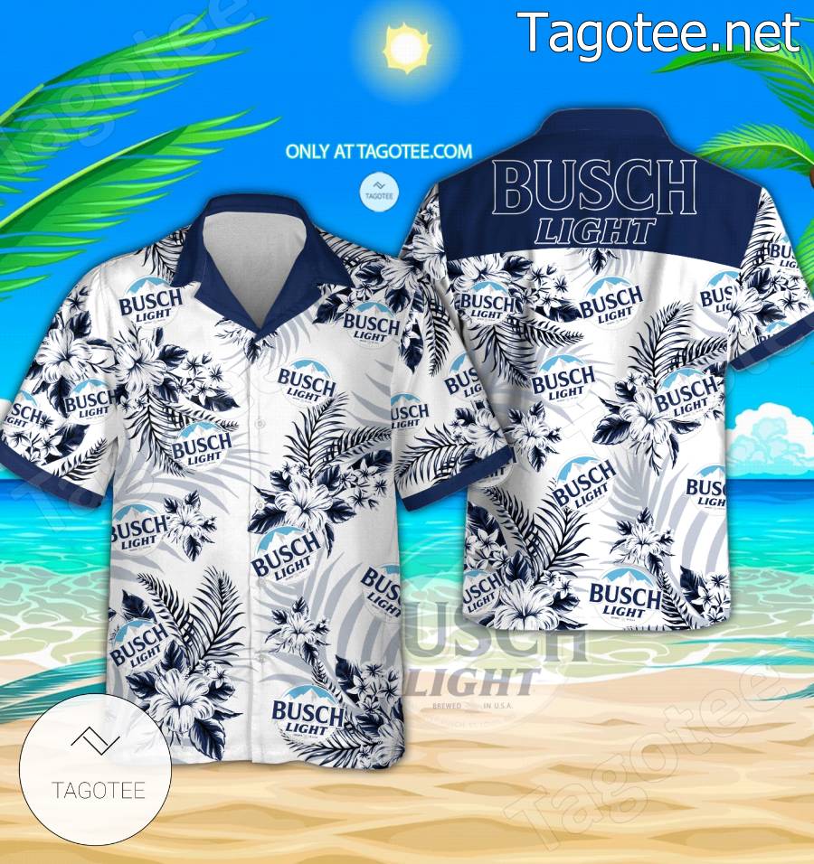 Busch Light Logo Hawaiian Shirt And Shorts - EmonShop