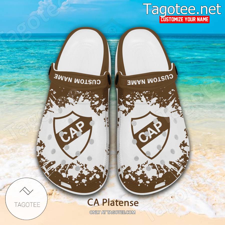 CA Platense Logo Custom Crocs Clogs - BiShop a