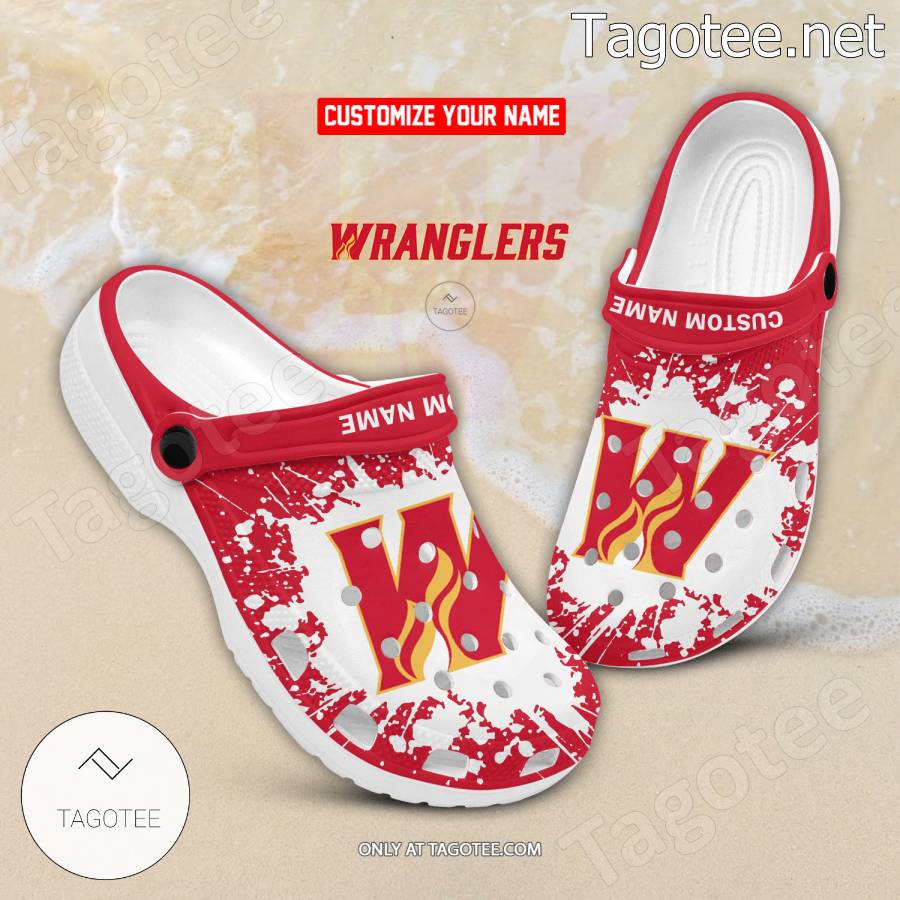 Calgary Wranglers Logo Crocs Clogs - BiShop