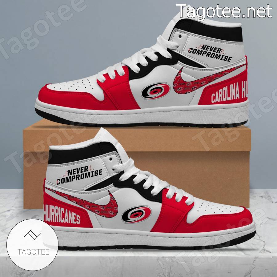 Carolina Hurricanes Never Compromise Air Jordan High Top Shoes