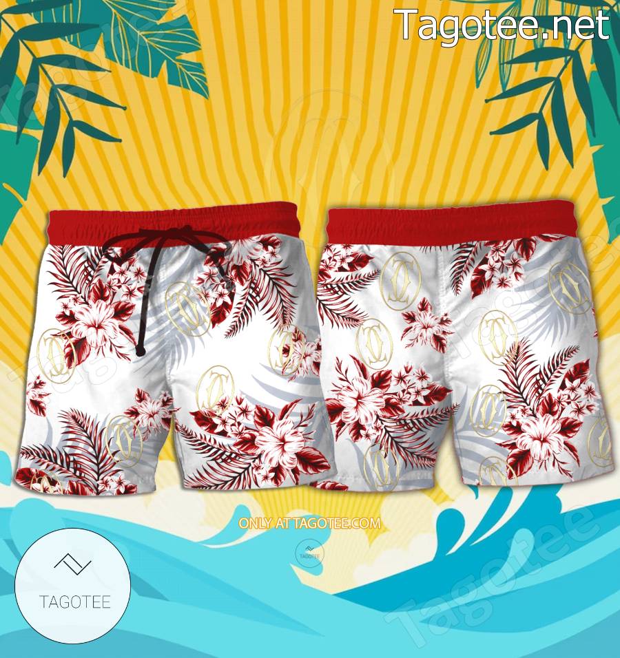 Cartier Logo Hawaiian Shirt And Shorts - EmonShop a