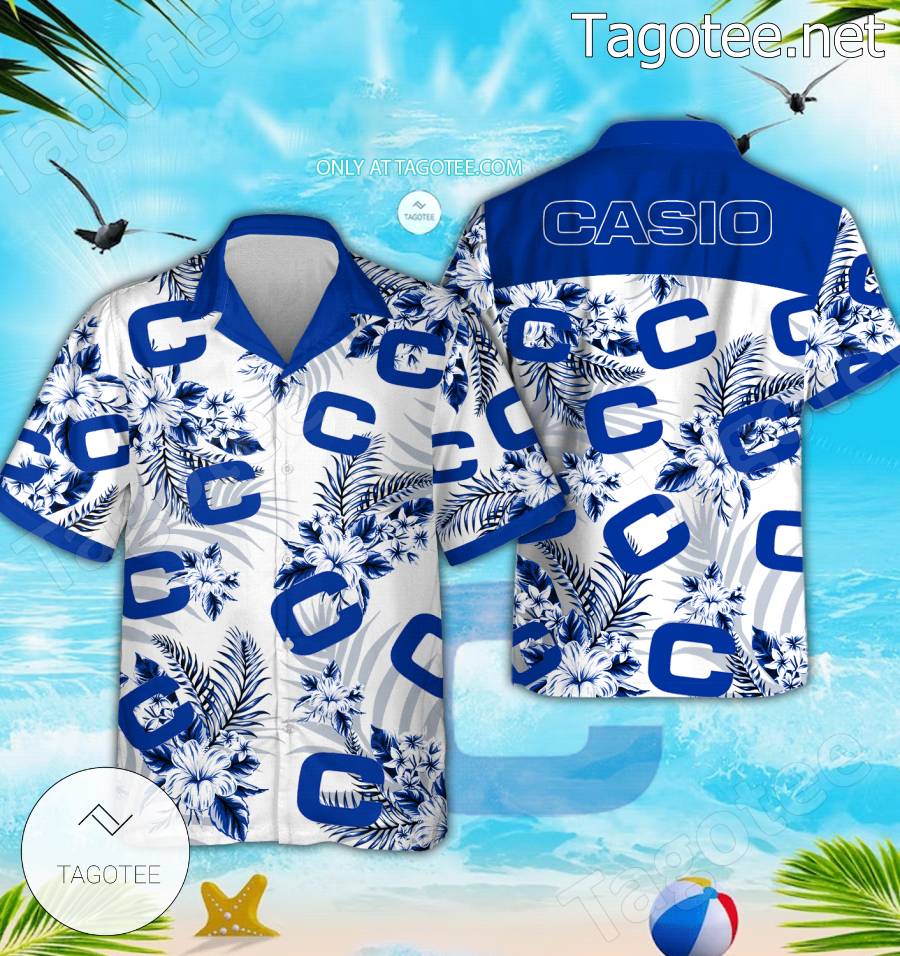 Casio Watch Logo Hawaiian Shirt And Shorts - BiShop