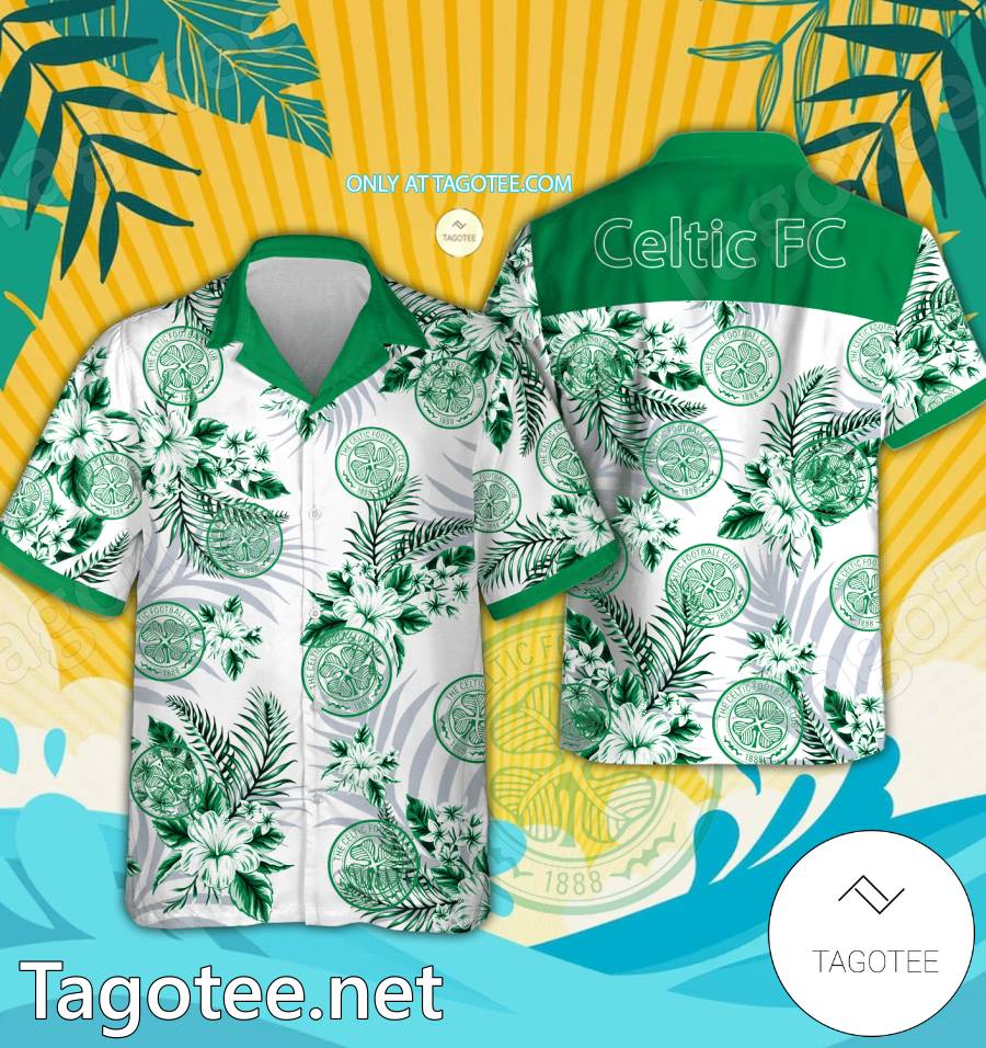 Celtic FC Logo Hawaiian Shirt And Shorts - BiShop