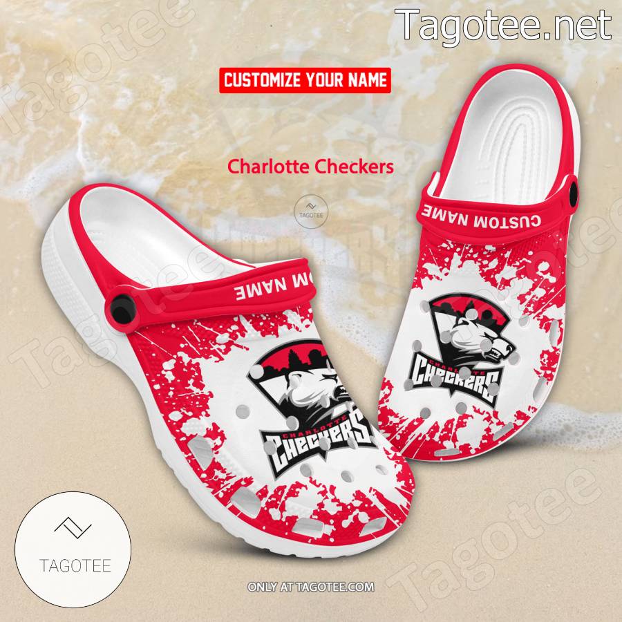 Charlotte Checkers Logo Crocs Clogs - BiShop