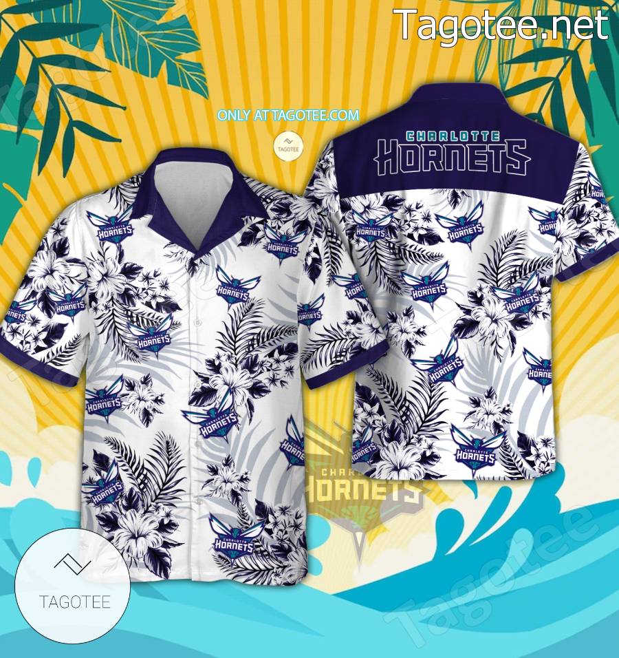 Charlotte Hornets Logo Hawaiian Shirt And Shorts - EmonShop