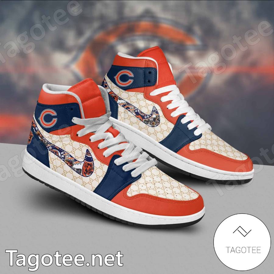 Chicago Bears Gucci Air Jordan High Top Shoes a