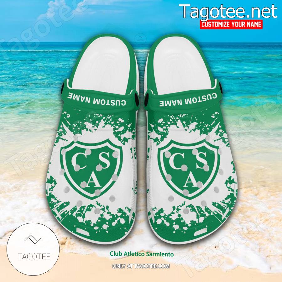 Club Atletico Sarmiento Logo Custom Crocs Clogs - BiShop a