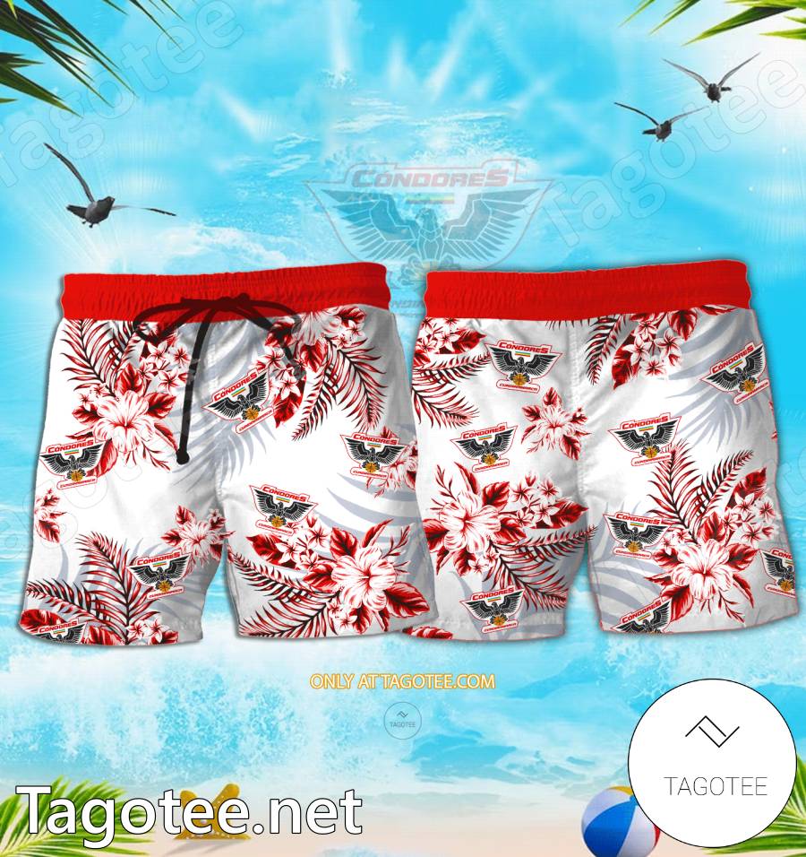 Condores de Cundinamarca Logo Hawaiian Shirt And Shorts - EmonShop a