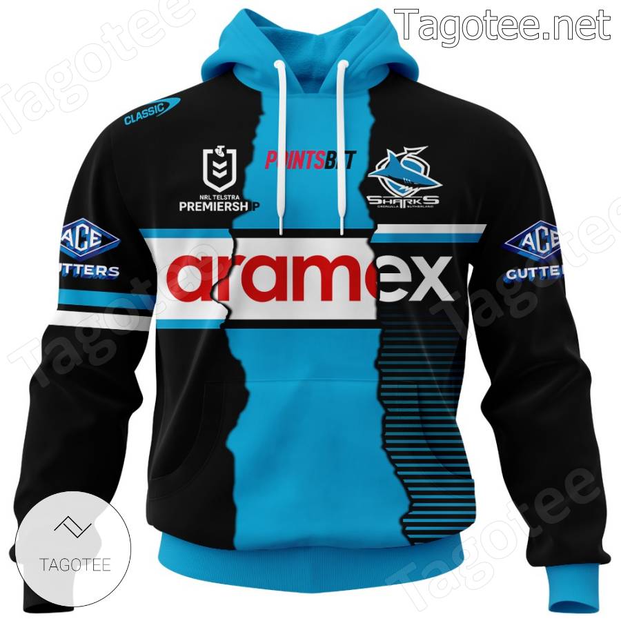 Cronulla-sutherland Sharks Nrl Aramex Custom Hoodie And Pants a