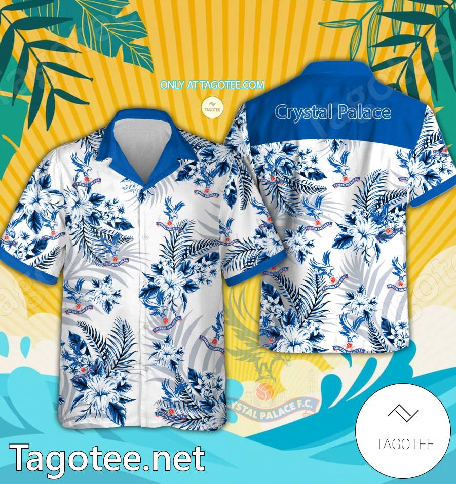 Crystal Palace Logo Hawaiian Shirt And Shorts - BiShop