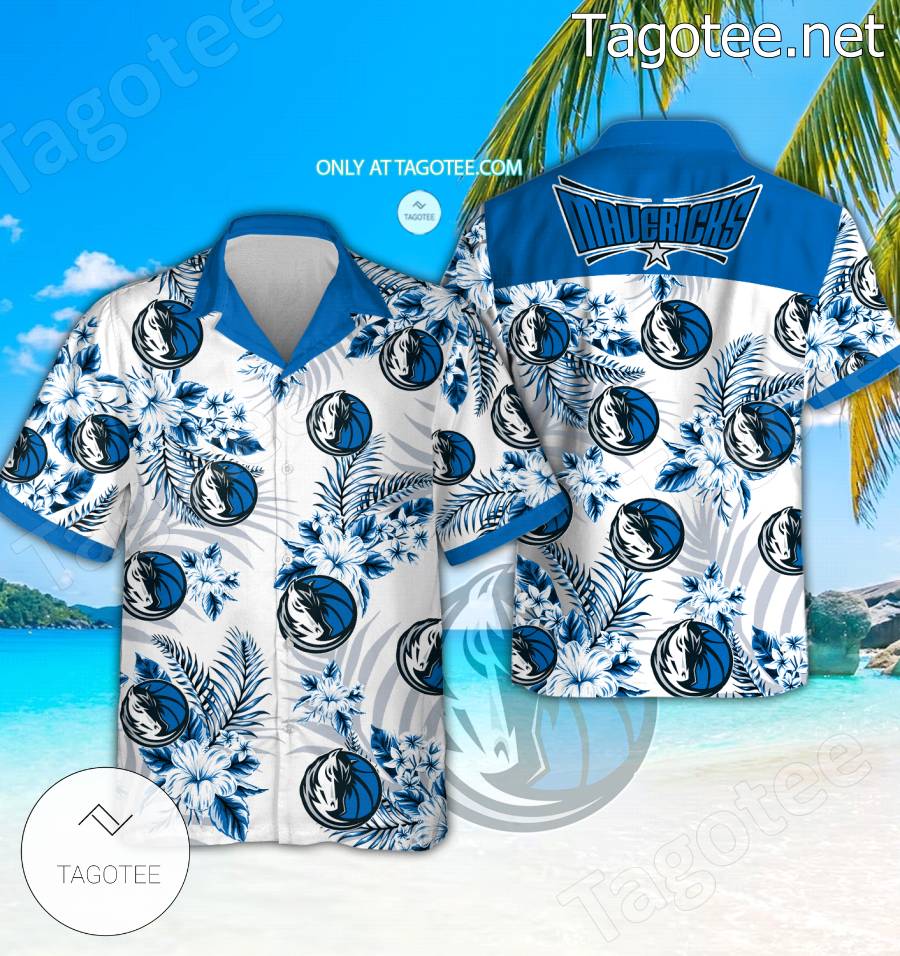 Dallas Mavericks Logo Hawaiian Shirt And Shorts - EmonShop