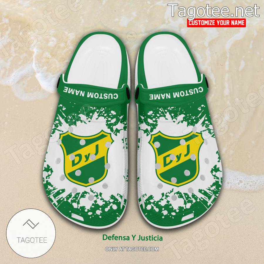 Defensa Y Justicia Logo Custom Crocs Clogs - BiShop a