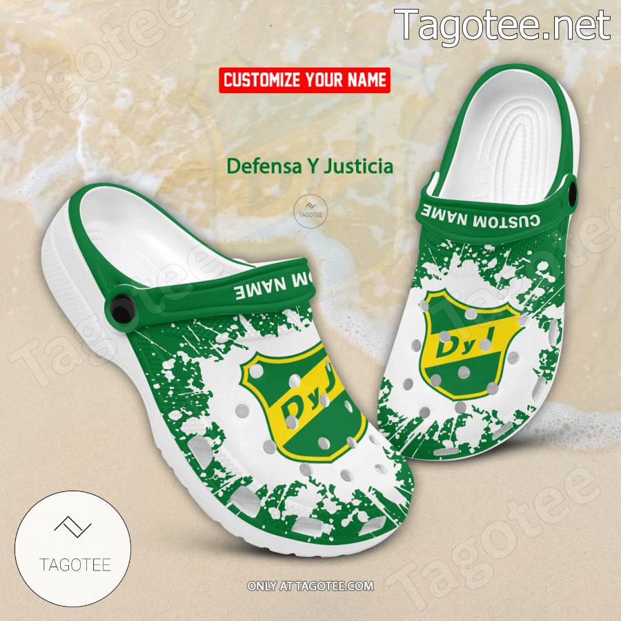 Defensa Y Justicia Logo Custom Crocs Clogs - BiShop