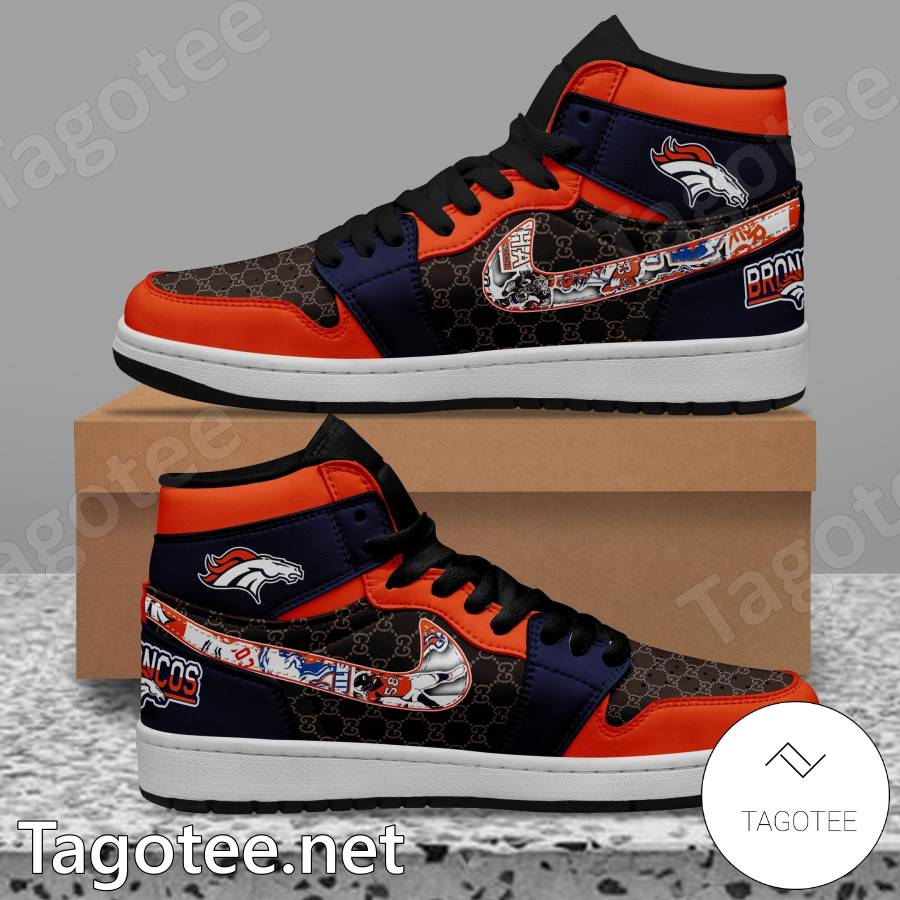 Denver Broncos Gucci Air Jordan High Top Shoes a