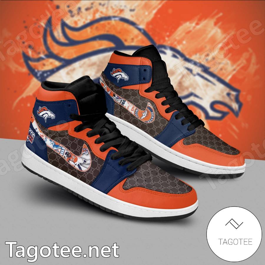 Denver Broncos Gucci Air Jordan High Top Shoes