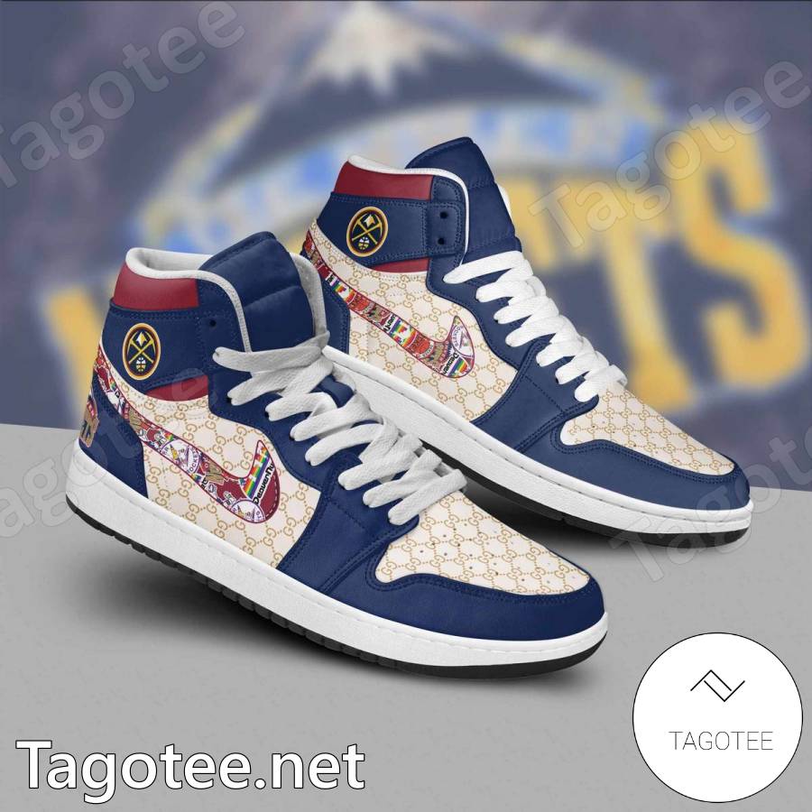 Denver Nuggets Gucci Air Jordan High Top Shoes a