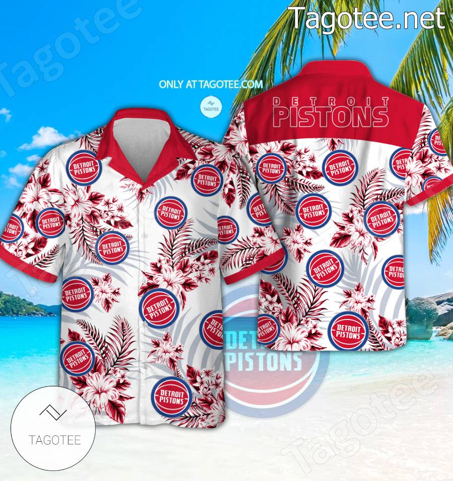 Detroit Pistons Logo Hawaiian Shirt And Shorts - EmonShop