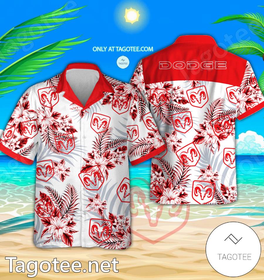 Dodge Logo Hawaiian Shirt And Shorts - EmonShop