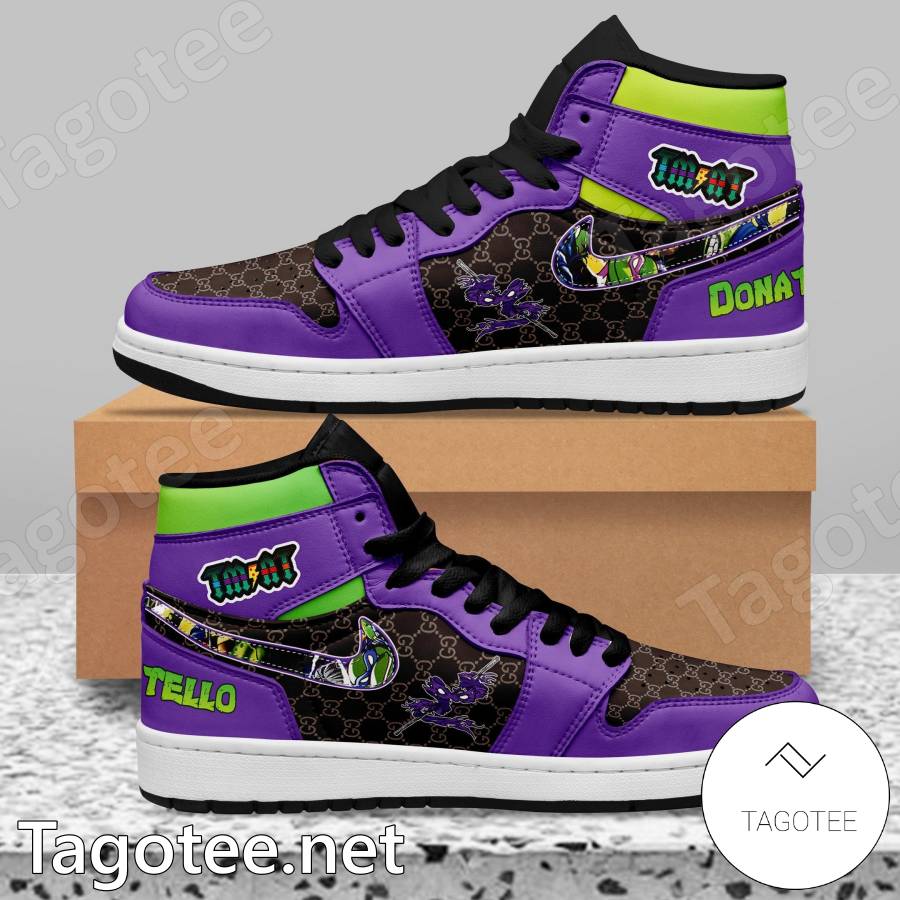 Donatello Teenage Mutant Ninja Turtles Gucci Air Jordan High Top Shoes a