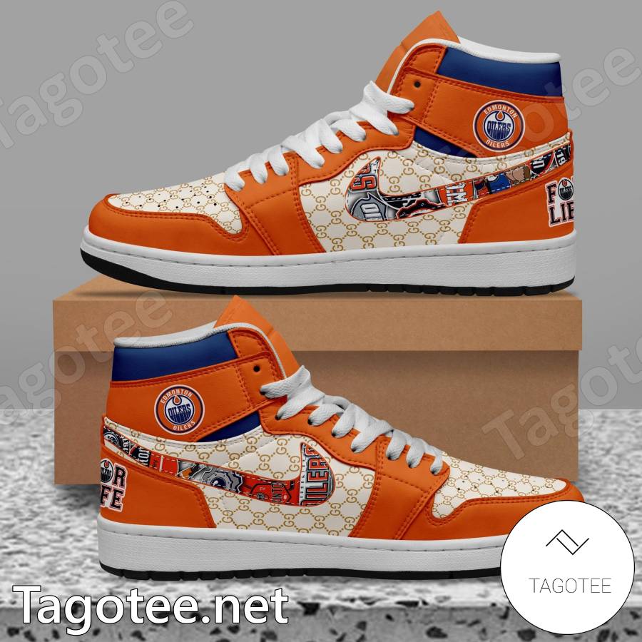 Edmonton Oilers Gucci Air Jordan High Top Shoes a