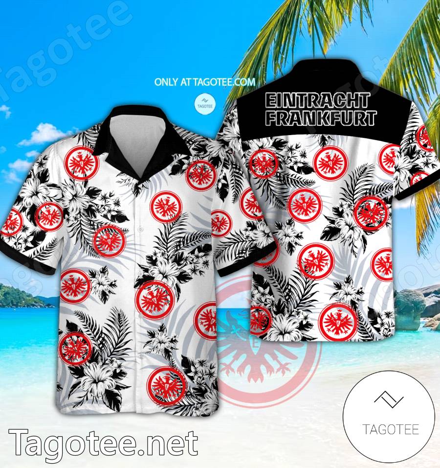 Eintracht Frankfurt Logo Hawaiian Shirt And Shorts - BiShop