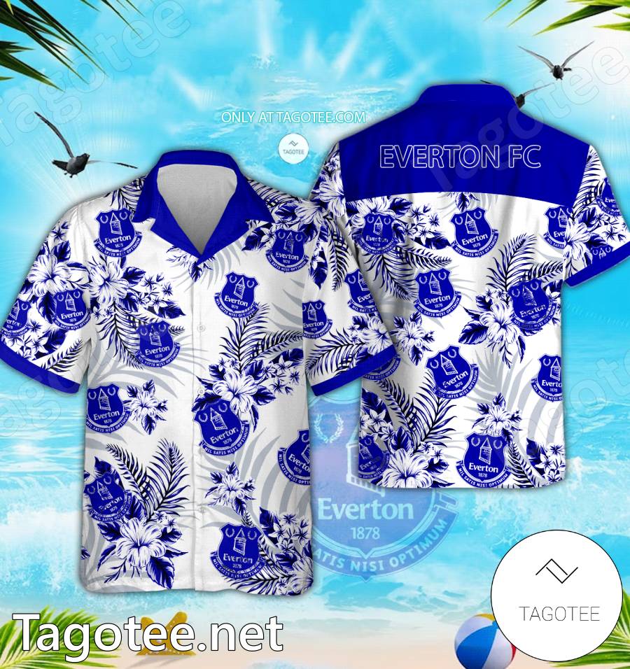 Everton Football Club Logo Hawaiian Shirt And Shorts - BiShop