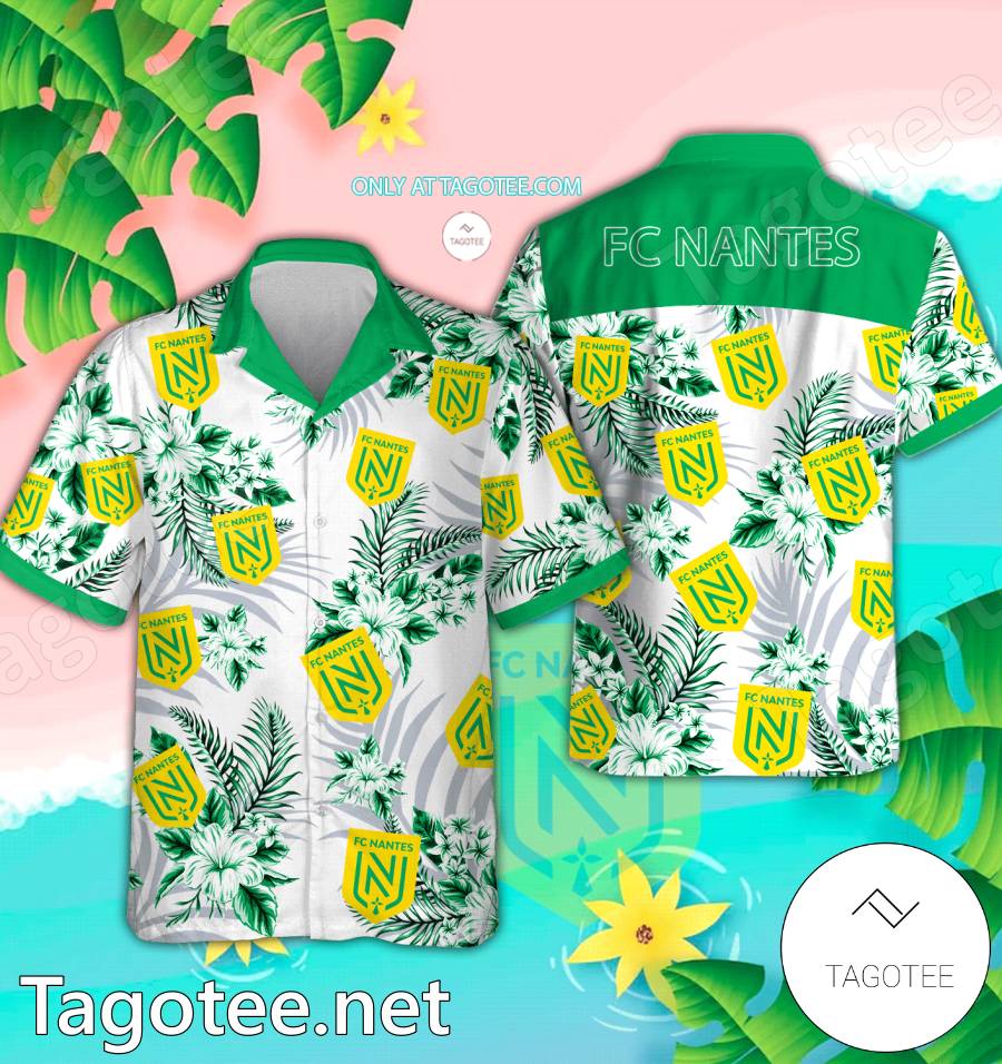 FC Nantes Logo Hawaiian Shirt And Shorts - BiShop