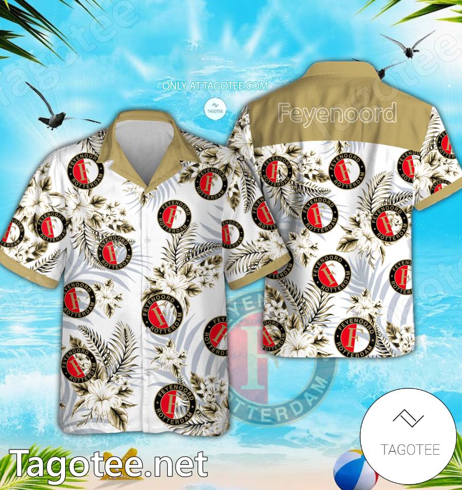 Feyenoord Logo Hawaiian Shirt And Shorts - BiShop