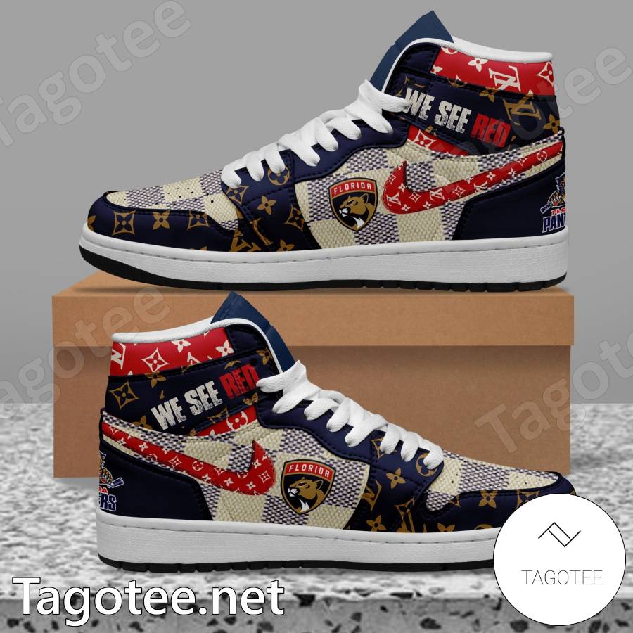 Florida Panthers We See Red Louis Vuitton Air Jordan High Top Shoes a