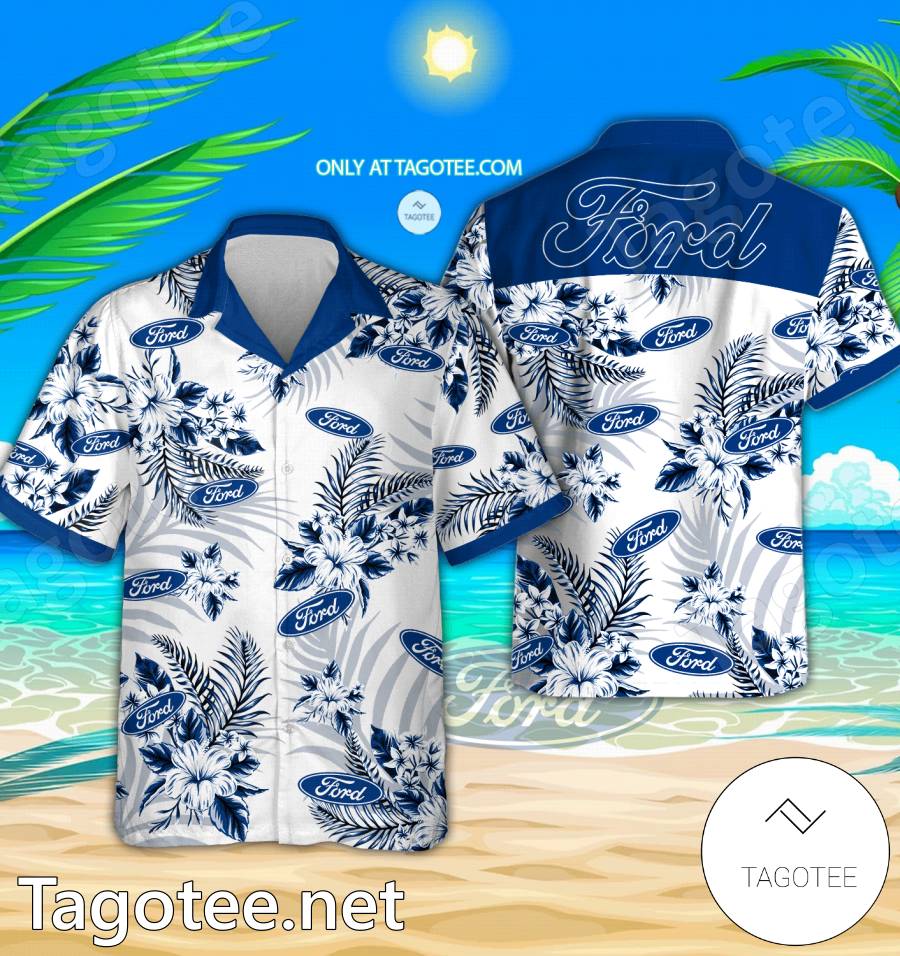 Ford Logo Hawaiian Shirt And Shorts - EmonShop