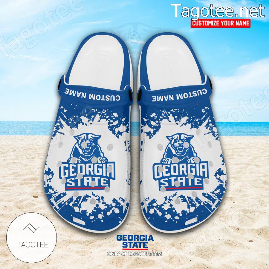 Georgia State Panthers Logo Custom Crocs Clogs - BiShop a