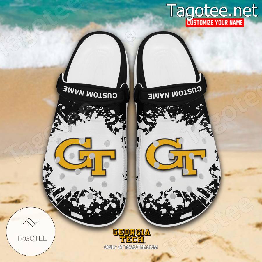 Georgia Tech Logo Custom Crocs Clogs - BiShop a