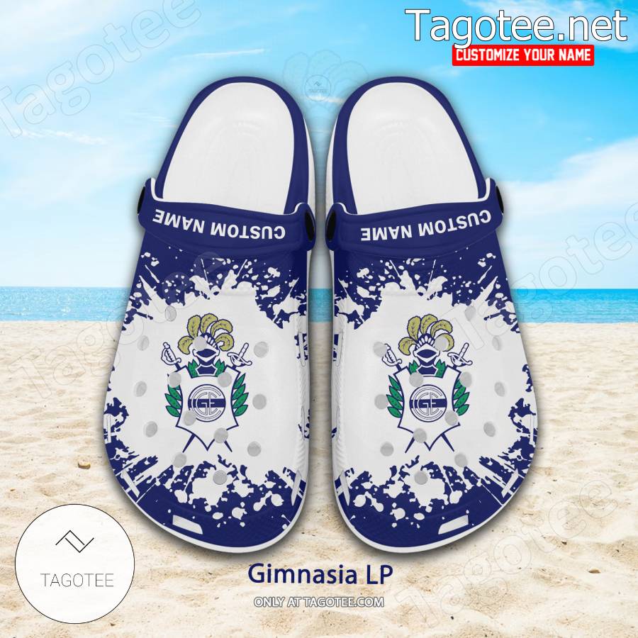 Gimnasia LP Logo Custom Crocs Clogs - BiShop a