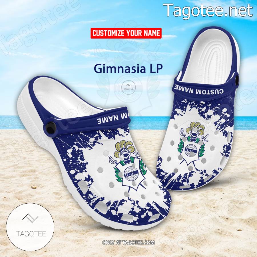 Gimnasia LP Logo Custom Crocs Clogs - BiShop