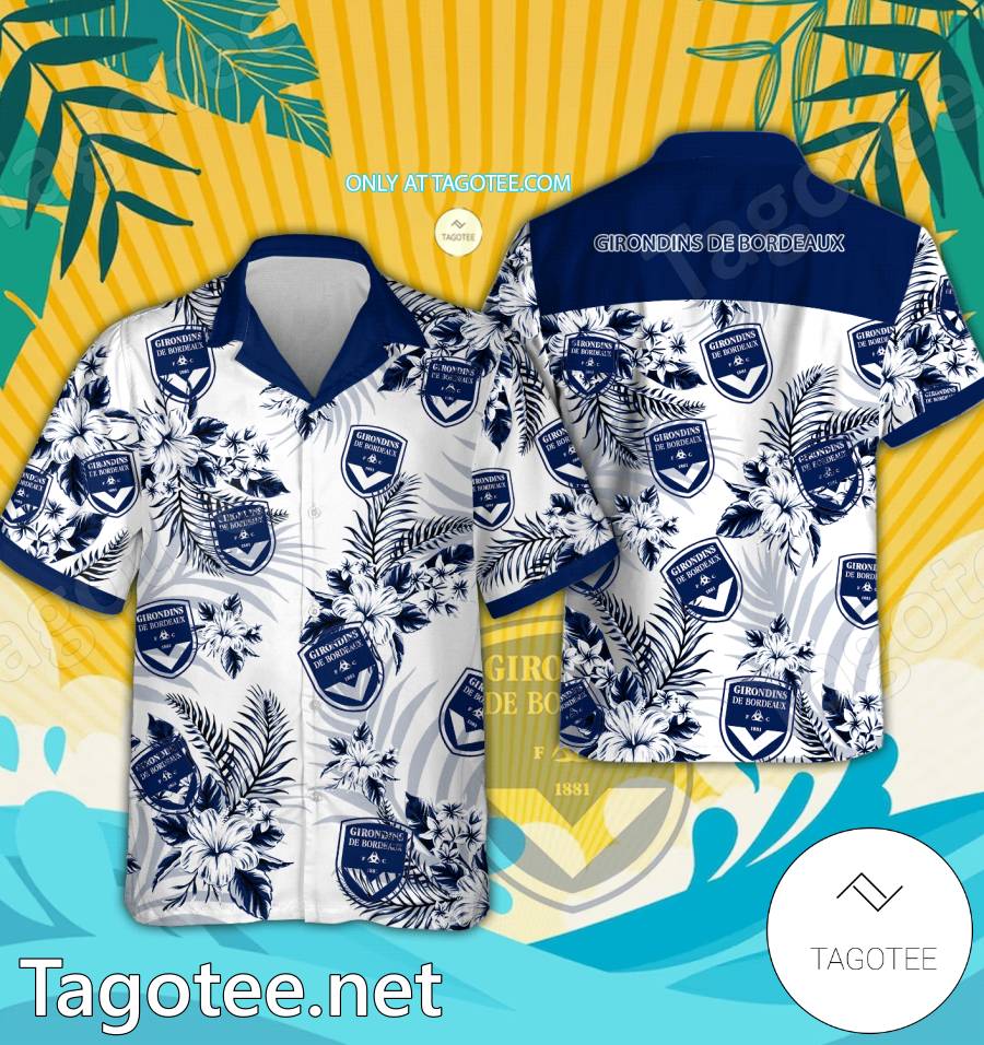 Girondins de Bordeaux Logo Hawaiian Shirt And Shorts - BiShop