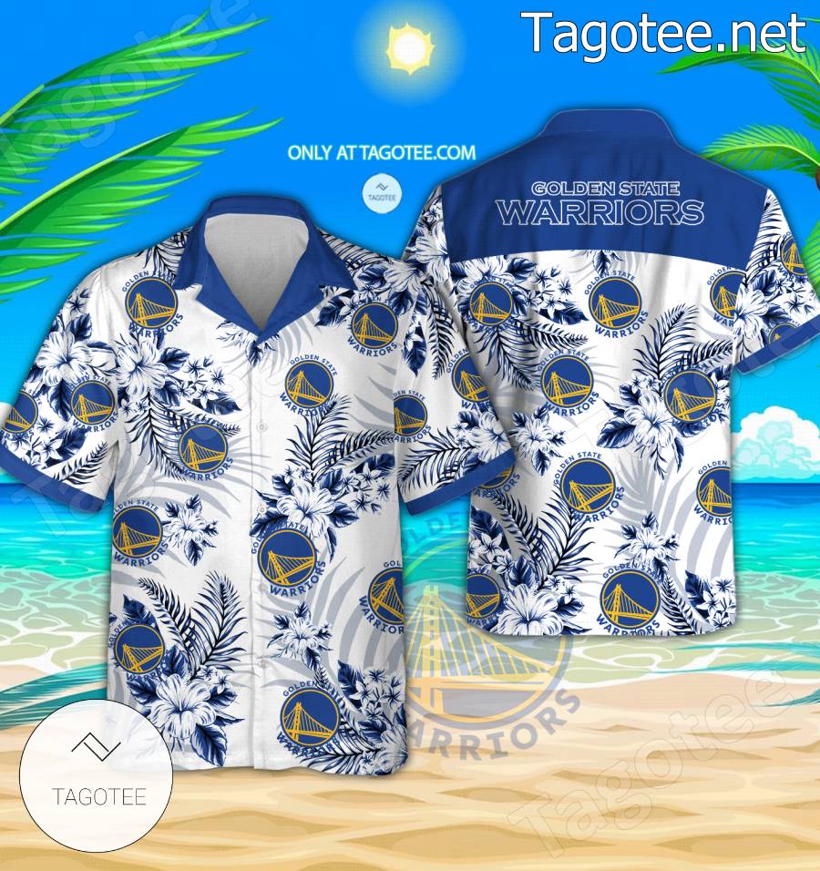 Golden State Warriors Logo Hawaiian Shirt And Shorts - EmonShop