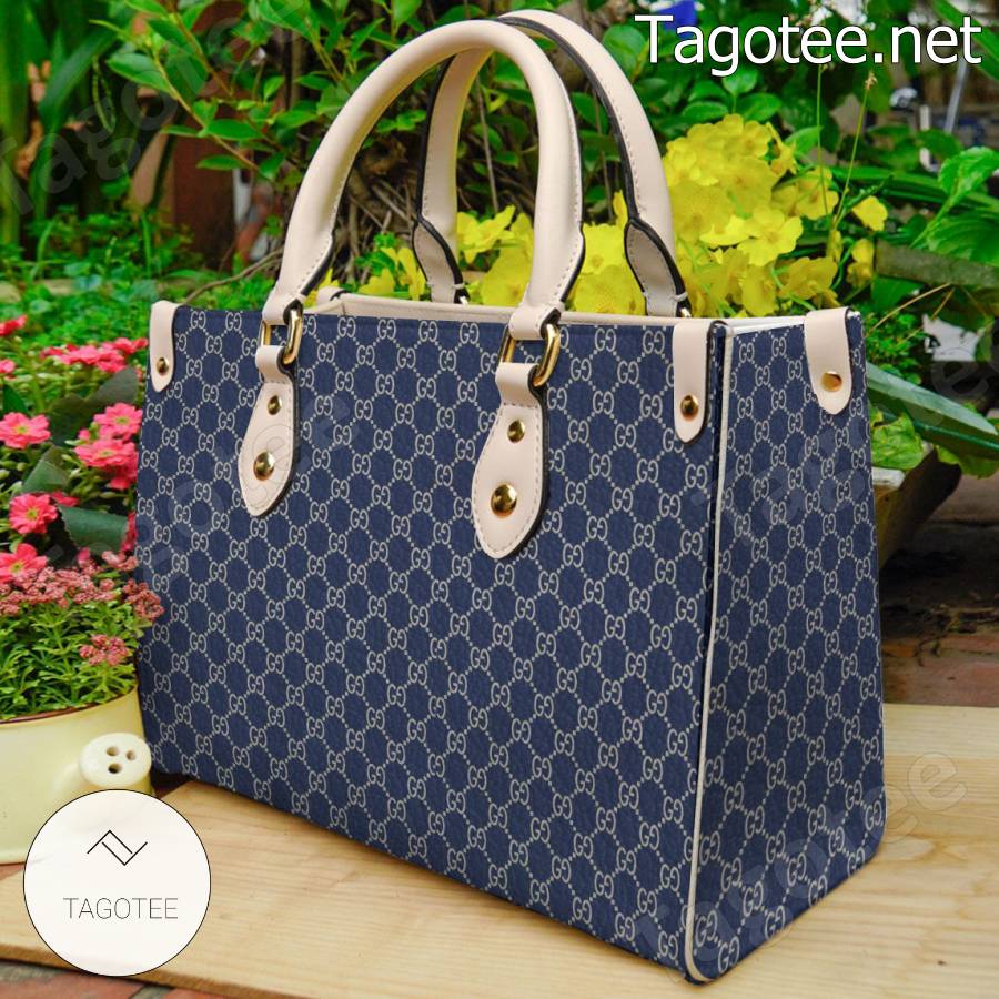 Gucci Blue Monogram Handbag a