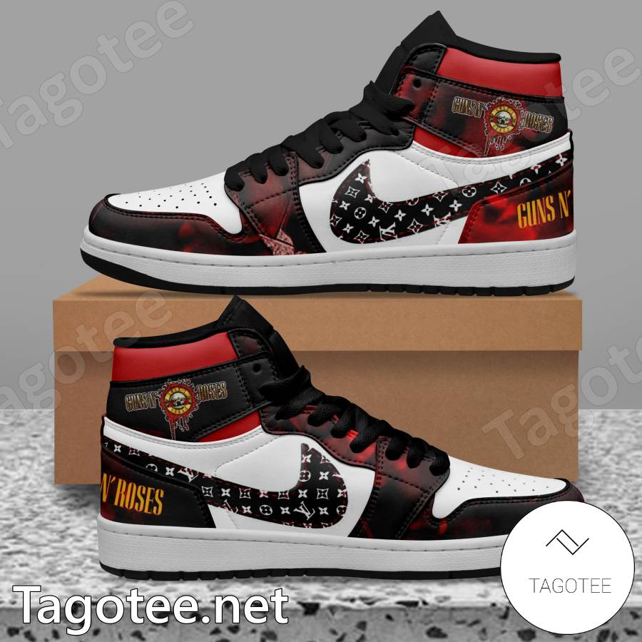 Gun N' Roses Music Band Louis Vuitton Air Jordan High Top Shoes a