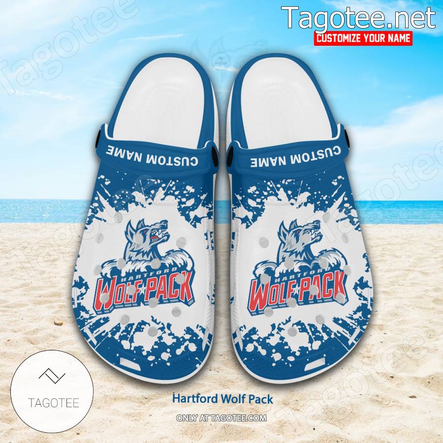 Hartford Wolf Pack Logo Crocs Clogs - BiShop a