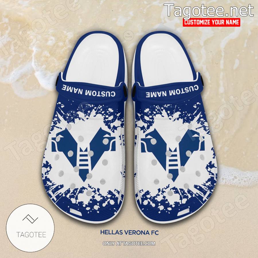 Hellas Verona Logo Custom Crocs Clogs - BiShop a