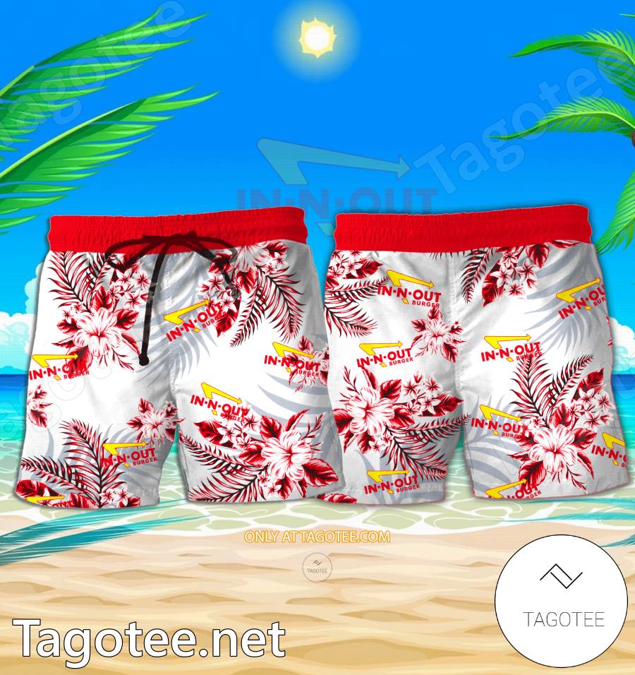 In-n-Out Burger Logo Hawaiian Shirt And Shorts - EmonShop a