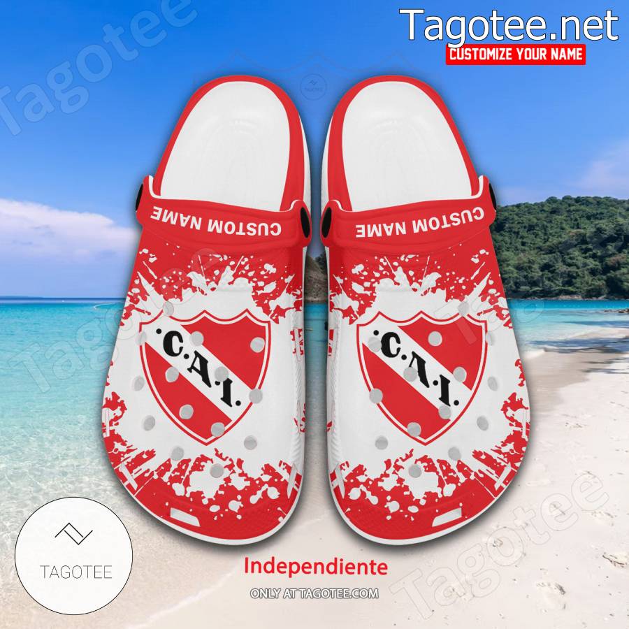 Independiente Logo Custom Crocs Clogs - BiShop a