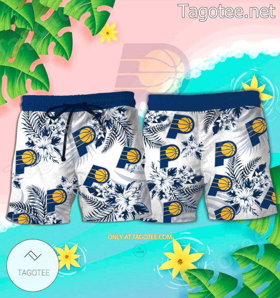 Indiana Pacers Logo Hawaiian Shirt And Shorts - EmonShop a