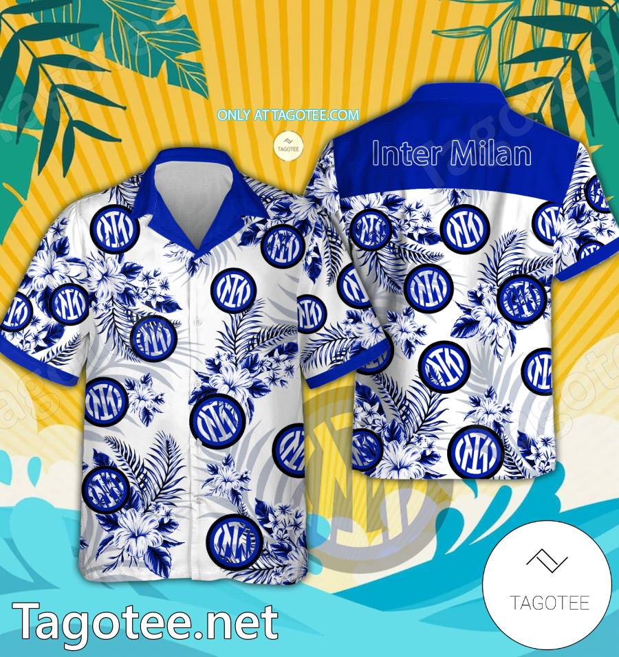 Inter Milan Logo Hawaiian Shirt And Shorts - BiShop