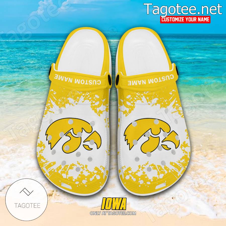 Iowa Logo Custom Crocs Clogs - BiShop a