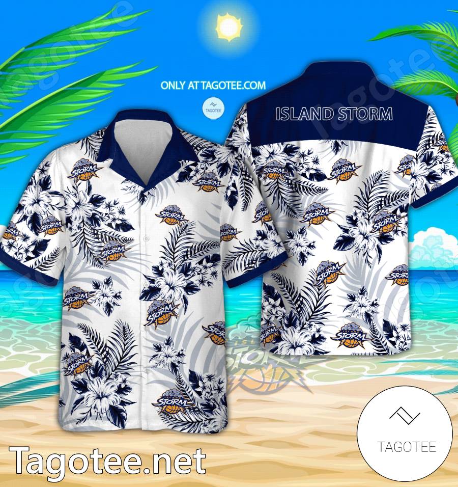 Island Storm Logo Hawaiian Shirt And Shorts - EmonShop